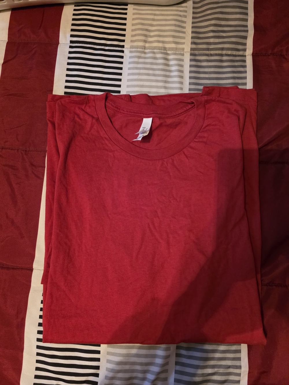 Bella Canvas Men's Red Short Sleeve Crewneck Tee